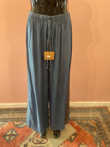 Italy Style Tynd Blød Jeans Med Leo Piping