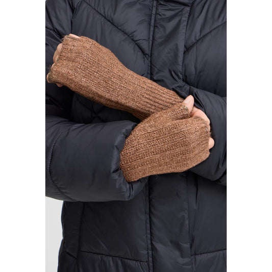 ICHI Violette Handske Camel Melange