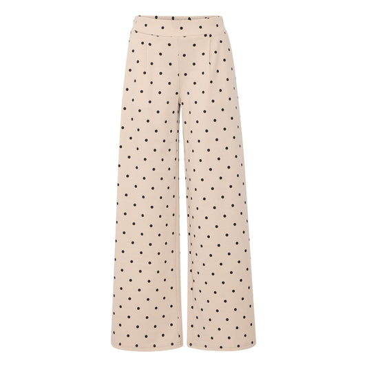 ICHI Kate Dot Wide Buks Doeskin W. Black