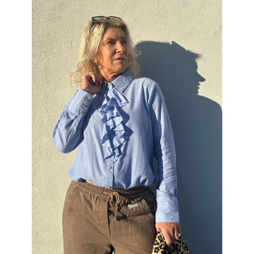 Gaspar Madison Bluse Lyseblå