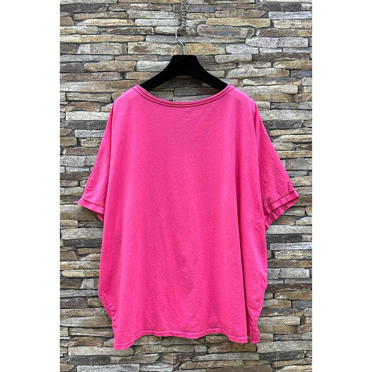 Italy Style T-Shirt M. Tryk Pink