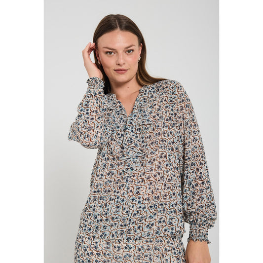 Freequent Sus Bluse Printed Chiffon