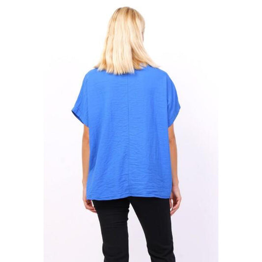 Italy Style Bred Bluse/T-Shirt Royal Blue