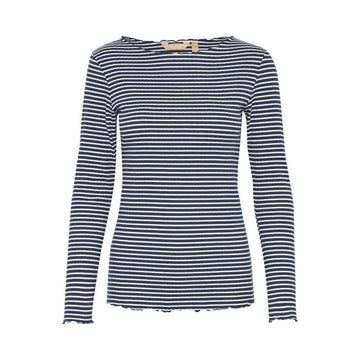 Culture Dolly LS T-Shirt Blå Hvid Stribet