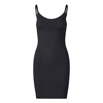 ICHI Siv Underkjole Slip Dress Sort