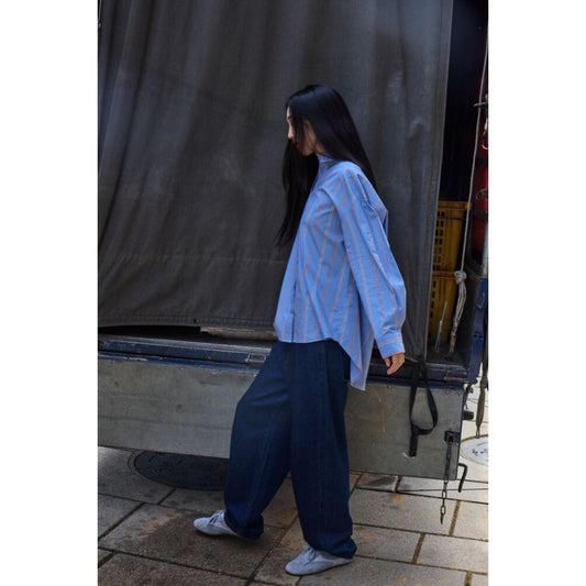 ICHI Sadia Bluse Blue Yonder Stripe