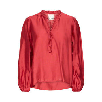 ICHI Karlani Bluse Red Dahlia