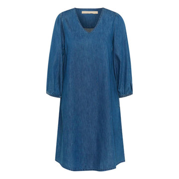 Culture Livie Arpa Kort Kjole Dark Blue Wash