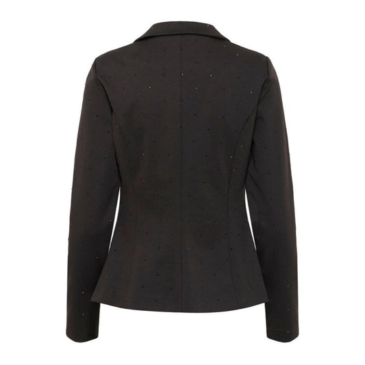 ICHI Kate Rhinestone Kort Blazer Sort