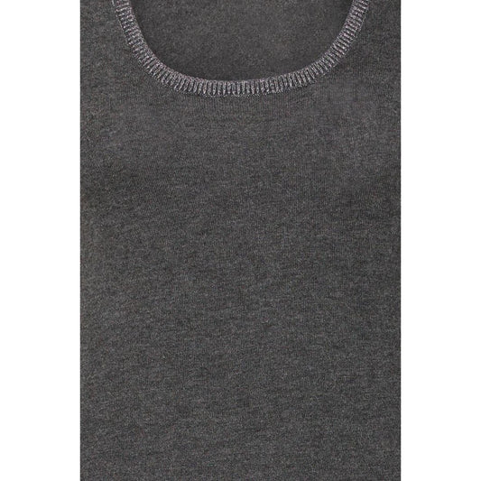 ICHI Mafa Strik Top Grå Melange