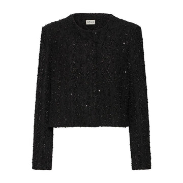 ICHI Hinky Blazer Jakke Sort M. Glimmer