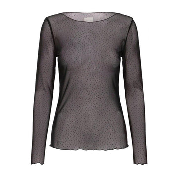 ICHI Noviola Mesh Bluse Sort