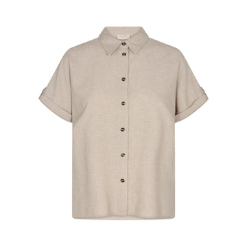 Freequent Lava SS Bluse Sand Melange