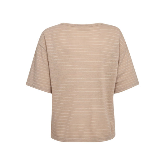 Freequent Hille T-Shirt Simply Taupe W. White