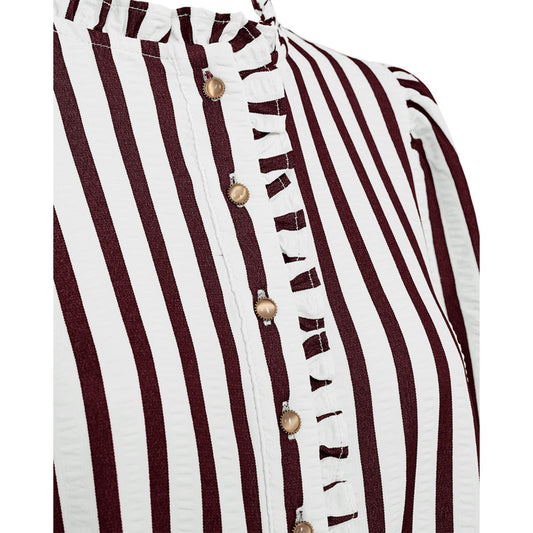 Freequent Noto Bluse Stribet Port Royale Offwhite