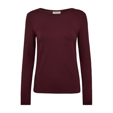 Freequent Liana LS T-Shirt Bordeaux Port Royale