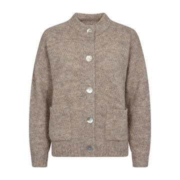 Freequent Louisa Strik Cardigan Siver Mink Melange
