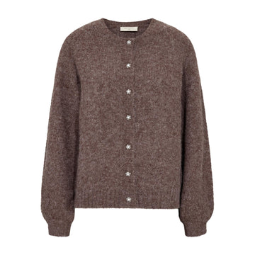 Freequent Louisa Cardigan Coffee Bean Melange