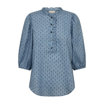 Freequent Dina Bluse Vintage Indigo Melange