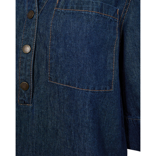 Freequent Lisea Bluse Medium Blue Denim