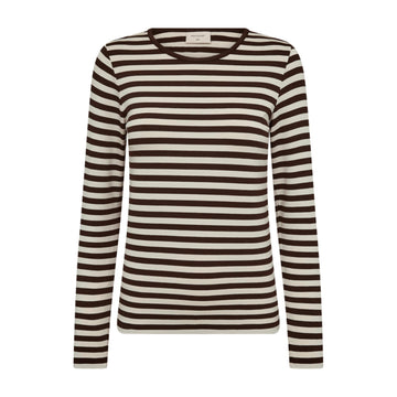 Freequent Liana LS T-Shirt Coffee Bean W. Moonbeam