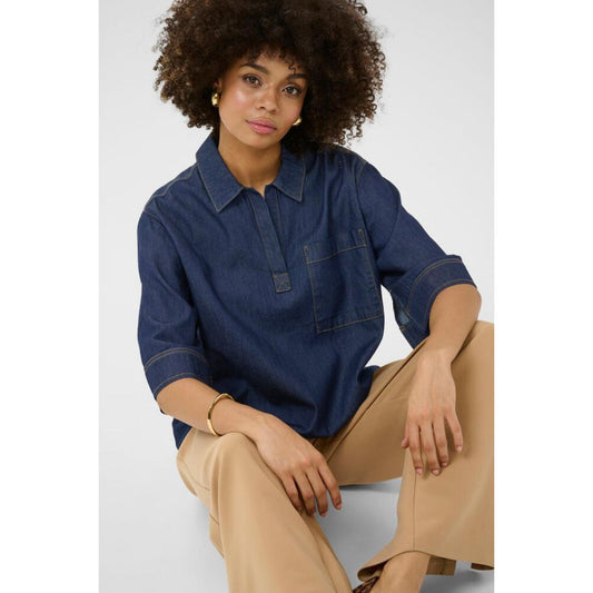 Culture Pin Arpa Bluse Rinse Wash