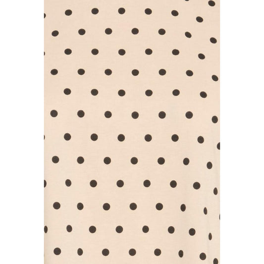 ICHI Bexi Dot T-Shirt Doeskin W. Black