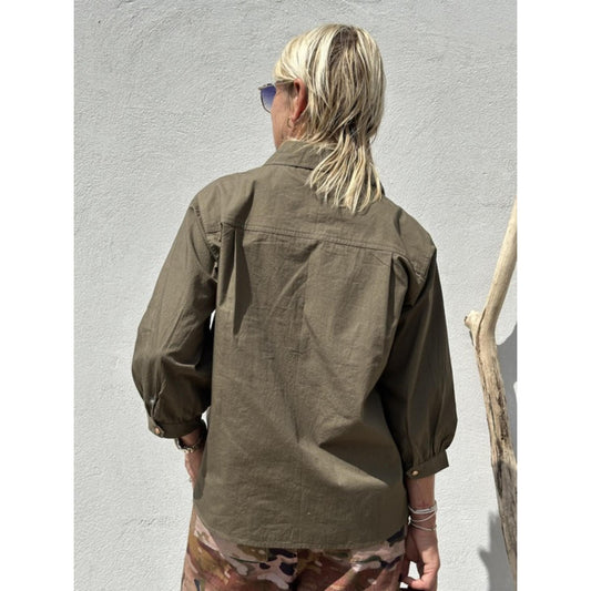 Gaspar Oslo Poplin Bluse Olive