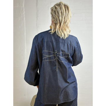 Gaspar Læsø Denim Bluse Blue