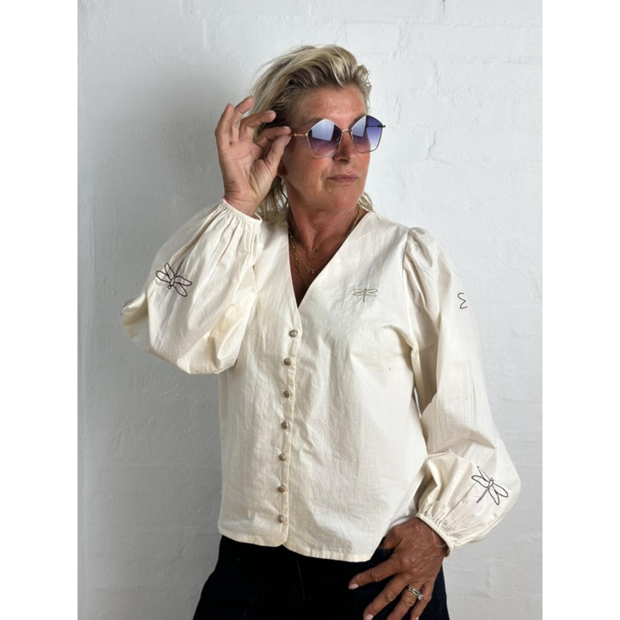 Gaspar Valencia Bluse Offwhite