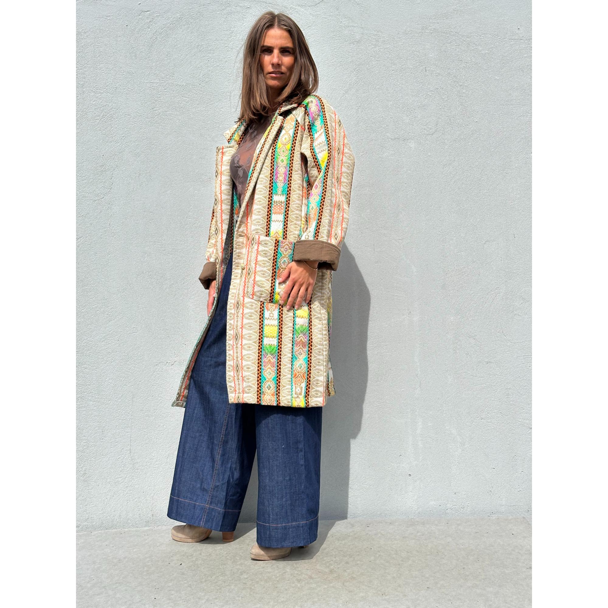 Gaspar Bruxelle Coat Multi Colour