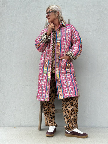 Gaspar Bruxelle Coat Pink Mix
