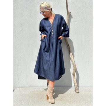 Gaspar Mumbai Jeans Kjole Dark Blue
