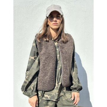 Gaspar Duffy Vest Plys Brun