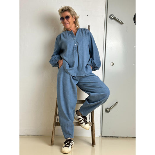 Gaspar Læsø Denim Bluse Light Blue