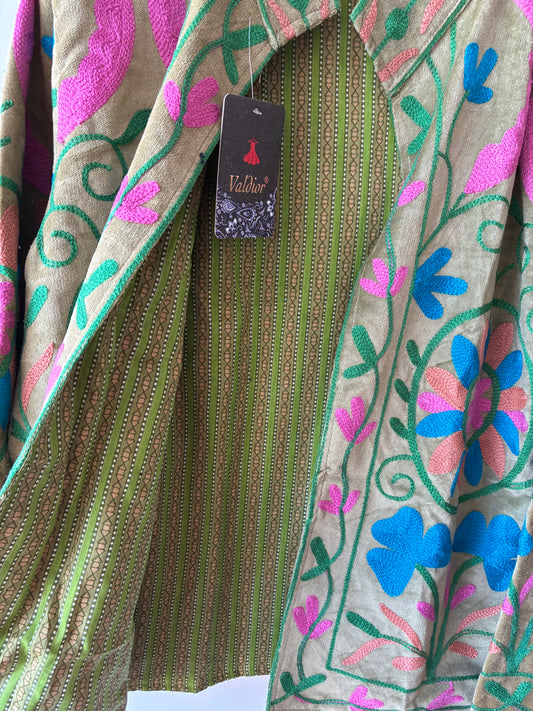 Unika Jakke Lys Grøn M. Pink, Turkis, Coral og Grønt Foer - ONE-SIZE (S-XL)