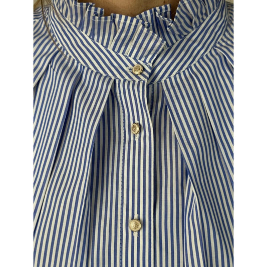 Gaspar Himalaya Bluse Blå Hvid Stribet