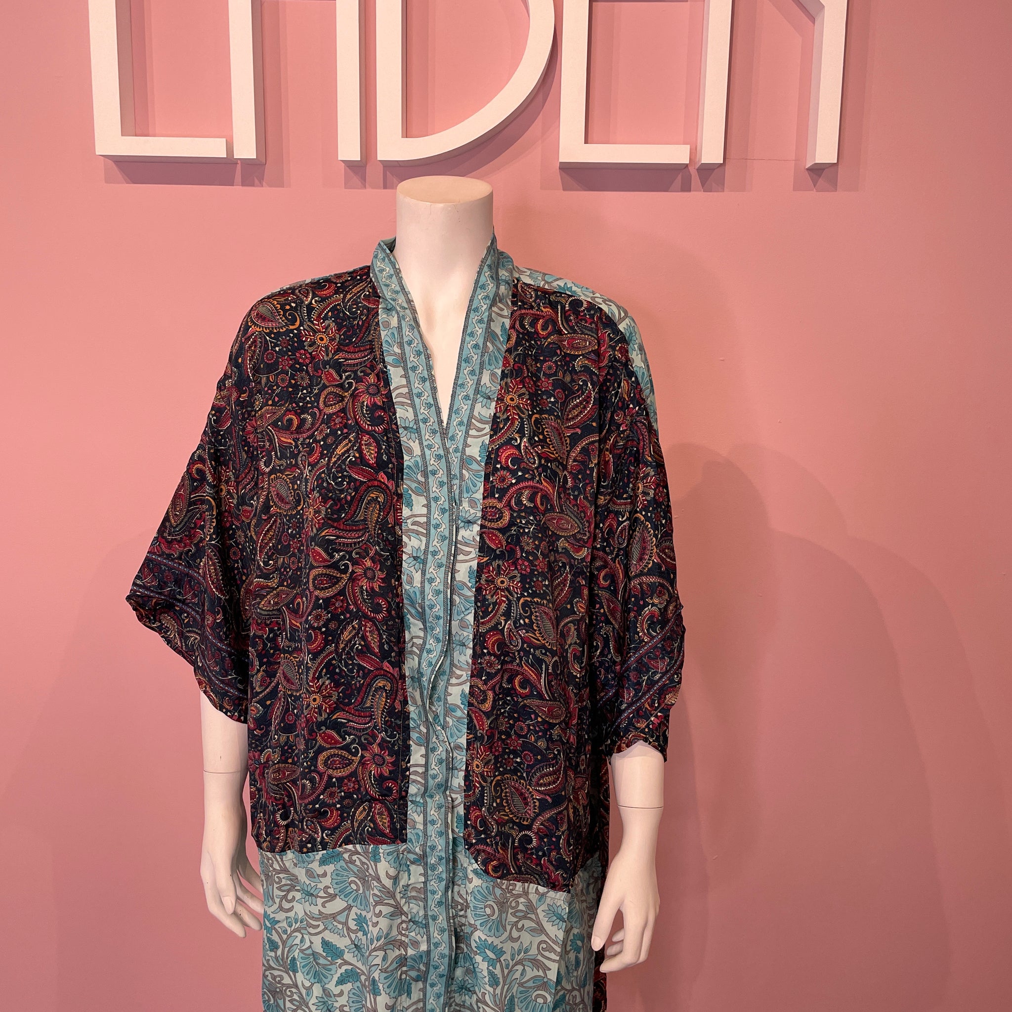 Italy Style Kort Silke Kimono - 6