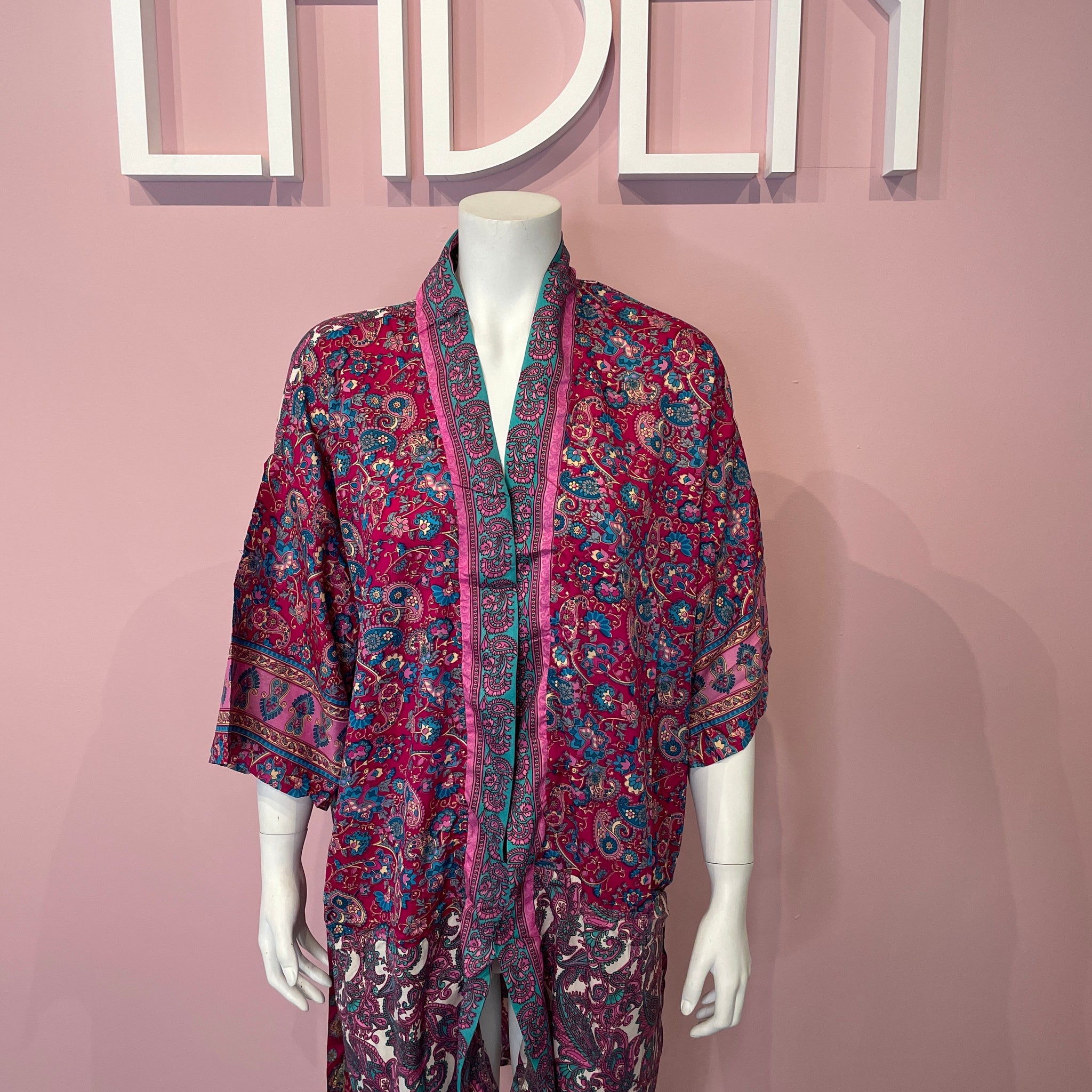 Italy Style Kort Silke Kimono - 7