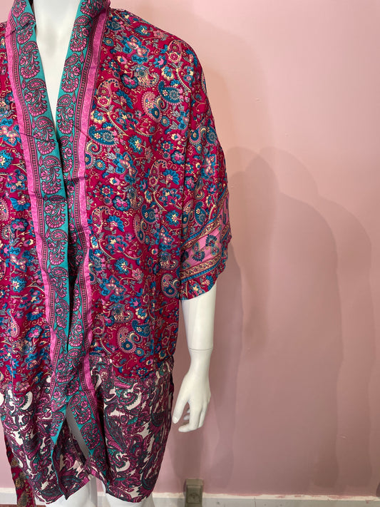 Italy Style Kort Silke Kimono - 7
