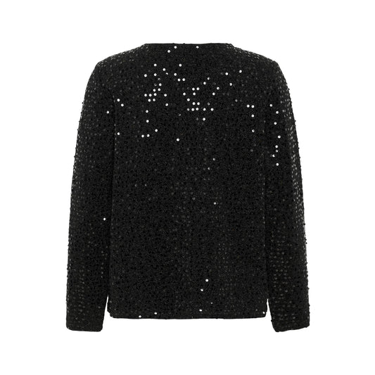 Culture Bia Tamara Bluse Sorte Palietter