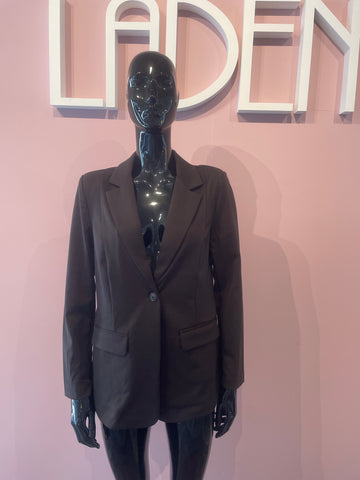 ICHI Kate Sus Long Blazer Brun Chocolate