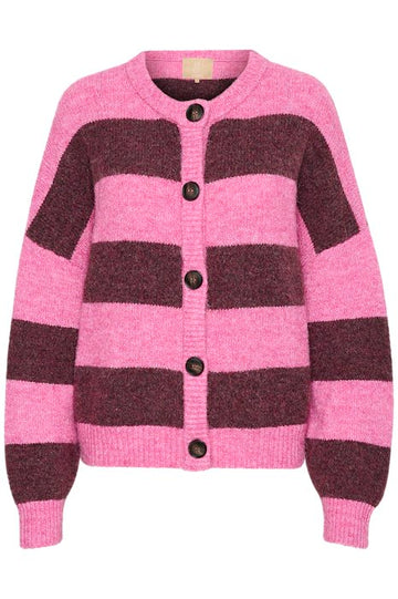 Culture Kimmie Cardigan PinkViolet Melange Stripe