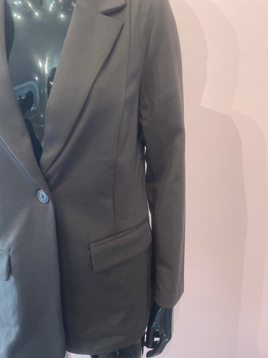 ICHI Kate Sus Long Blazer Brun Chocolate