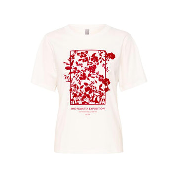 Culture Amora T-Shirt Offwhite M. Rød Tryk