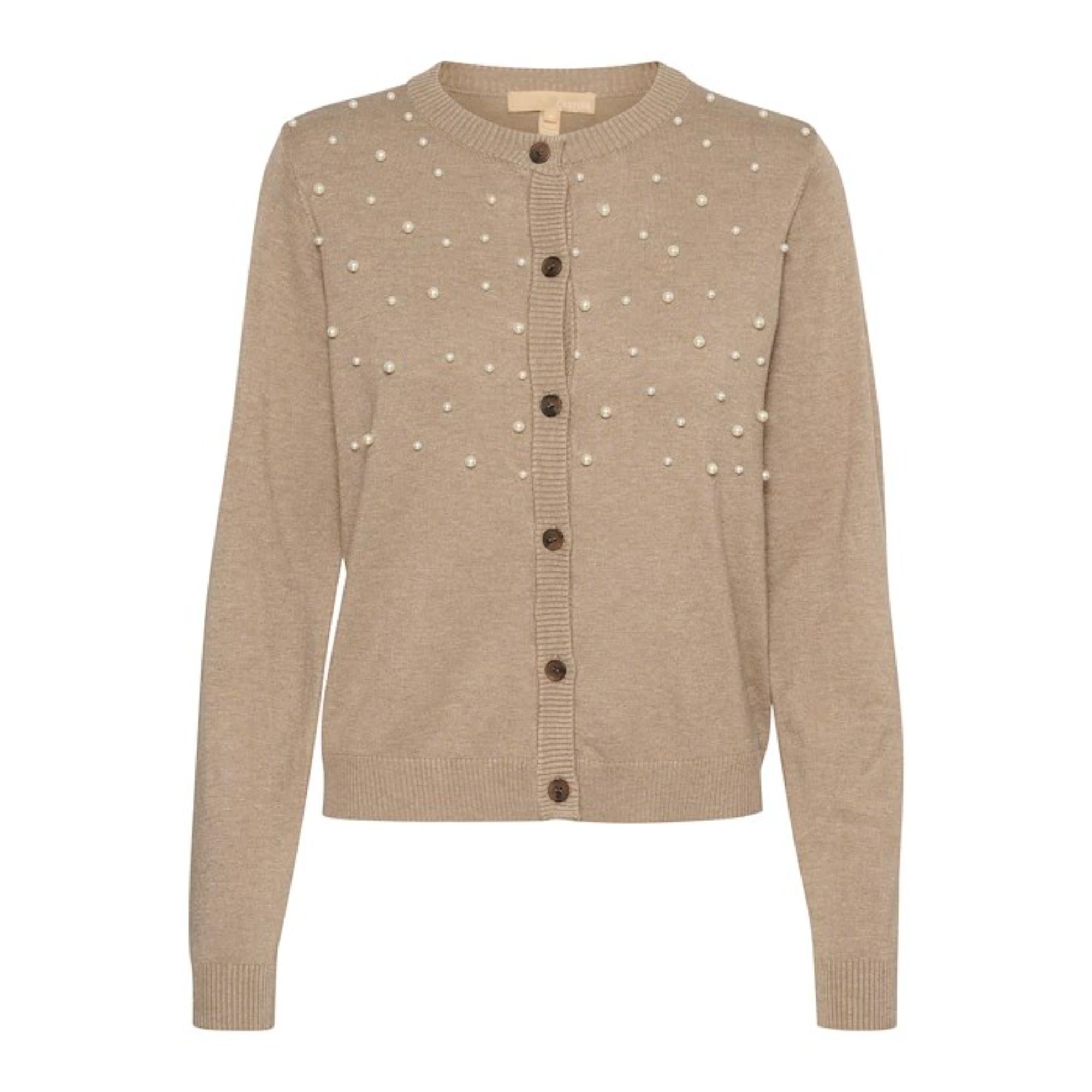 Culture Annemarie Strik Cardigan Beige Melange M. Perler