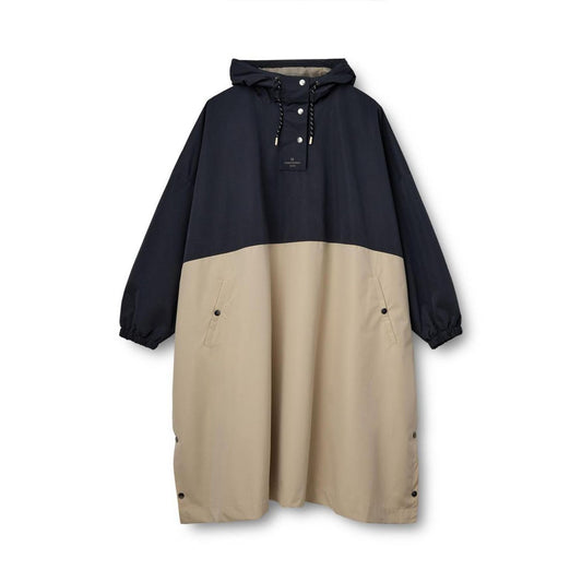 Kopenhaken Ava Regn Poncho Blå Beige