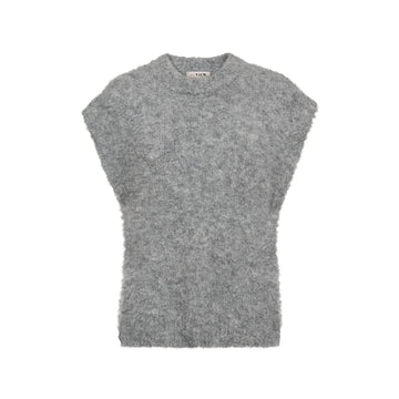 A-View Patrisia Strik Vest Lys Grå Melange