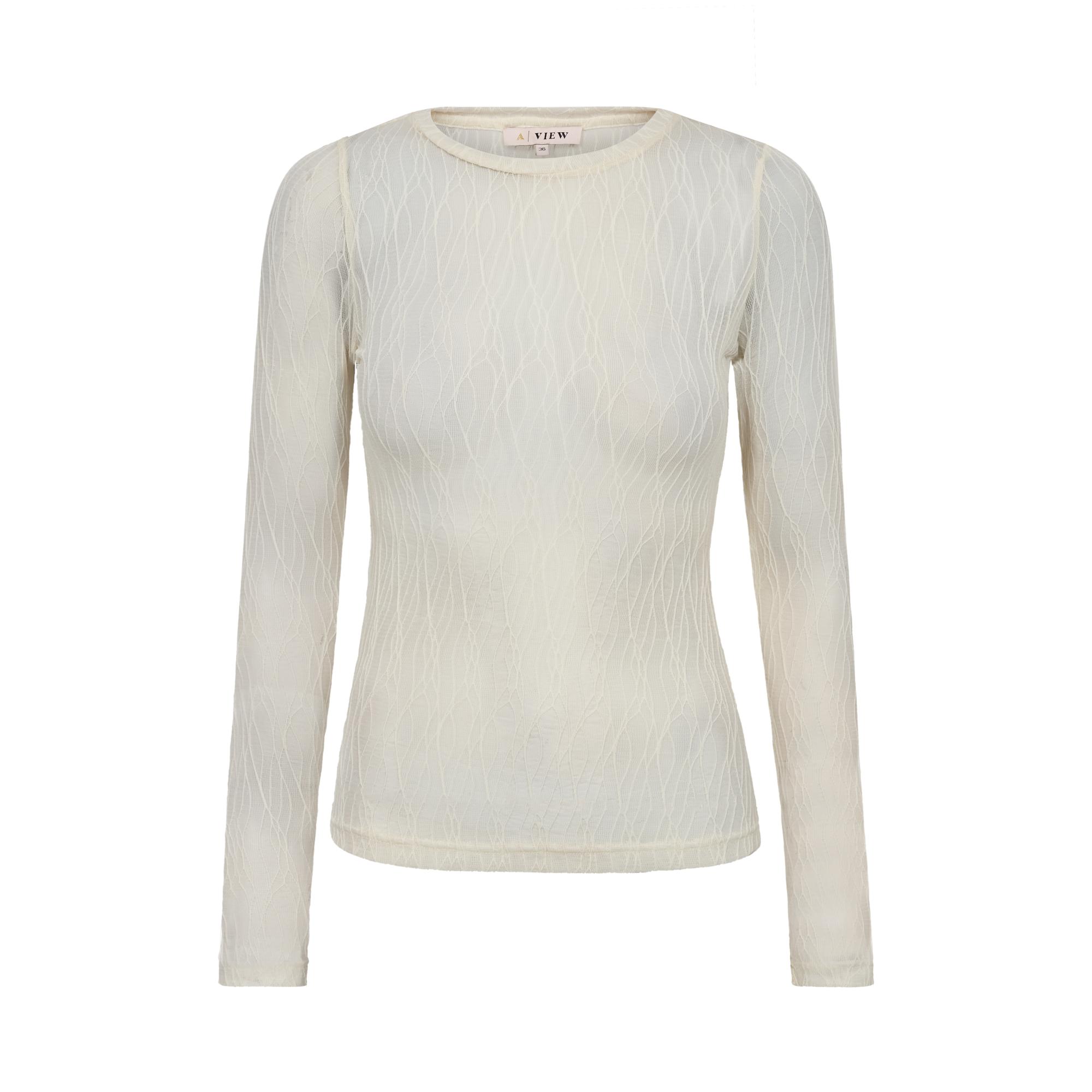 A-View Evalla Mesh Bluse Offwhite