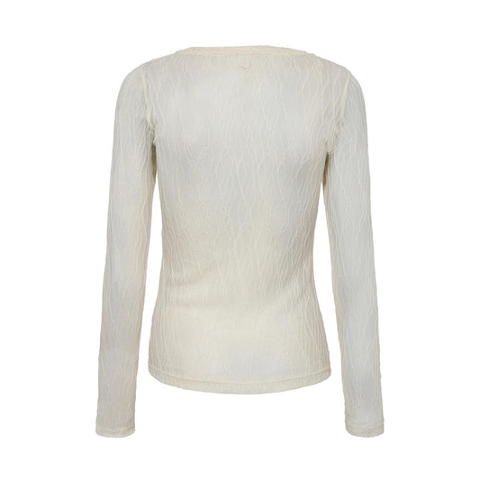 A-View Evalla Mesh Bluse Offwhite